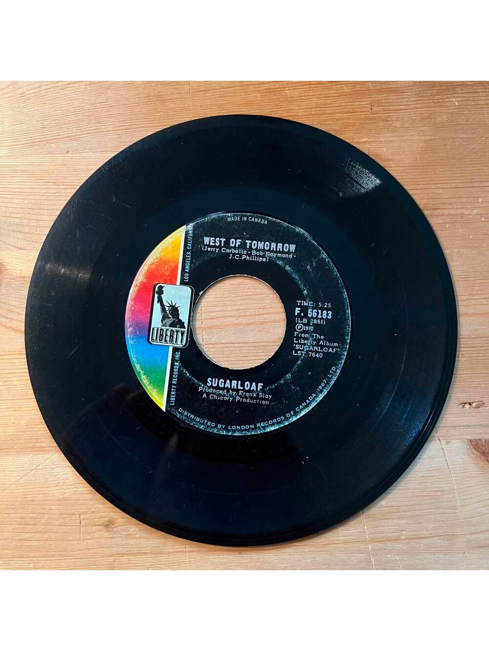 Sugarloaf - West of Tomorrow/Green-Eyed Lady 45rpm VG+ R11